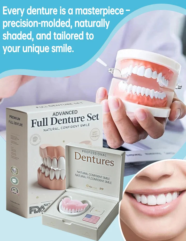 (⏰Limited-time offer: only $9.9⏰)🦷Advanced Customized Full Denture Set🦷