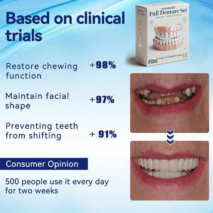 (⏰Limited-time offer: only $9.9⏰)🦷Advanced Customized Full Denture Set🦷