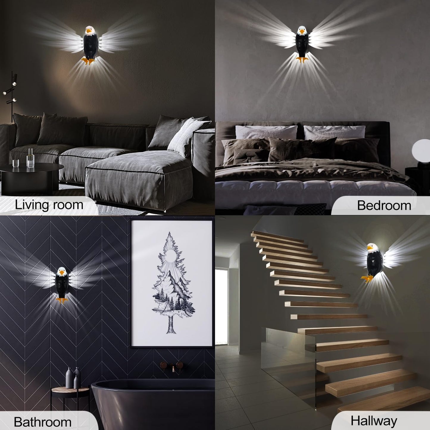 Mounted Eagle Night Light with Remote Control